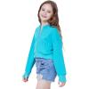 imageWULFUL Girls Casual Zipper up Sweatshirts Crop Jackets for TeensTeal Blue