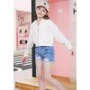 imageWULFUL Girls Casual Zipper up Sweatshirts Crop Jackets for TeensWhite