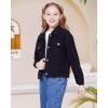 imageWULFUL Girls Fashion Button Down Corduroy Jackets Casual Fall Jackets Teen Girl OuterwearBlack