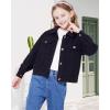 imageWULFUL Girls Fashion Button Down Corduroy Jackets Casual Fall Jackets Teen Girl OuterwearBlack