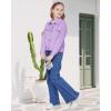imageWULFUL Girls Fashion Button Down Corduroy Jackets Casual Fall Jackets Teen Girl OuterwearPurple