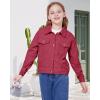 imageWULFUL Girls Fashion Button Down Corduroy Jackets Casual Fall Jackets Teen Girl OuterwearRed