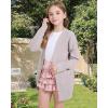 imageWULFUL Girls Long Sleeve Cardigan Kids Casual Open Front Oversized Sweater with PocketsGrey