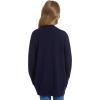imageWULFUL Girls Long Sleeve Cardigan Kids Casual Open Front Oversized Sweater with PocketsNavy