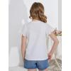 imageWULFUL Girls Shirts Fashion Cotton Summer Short Sleeve Tops Casual TShirts 415 Years OldWhite