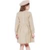 imageWULFUL Girls Sweater Dress Long Sleeve Button Pleated Casual Fall Winter Knit Dresses 512YApricot