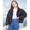 imageWULFUL Girls Winter Puffer Jacket Lightwight Warm Coat ShortBlack