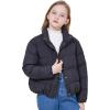 imageWULFUL Girls Winter Puffer Jacket Lightwight Warm Coat ShortBlack