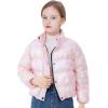 imageWULFUL Girls Winter Puffer Jacket Lightwight Warm Coat ShortGradient Pink
