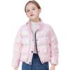 imageWULFUL Girls Winter Puffer Jacket Lightwight Warm Coat ShortGradient Pink