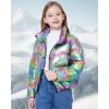 imageWULFUL Girls Winter Puffer Jacket Lightwight Warm Coat ShortGradient Purple