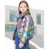 imageWULFUL Girls Winter Puffer Jacket Lightwight Warm Coat ShortGradient Purple