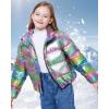 imageWULFUL Girls Winter Puffer Jacket Lightwight Warm Coat ShortGradient Purple
