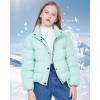 imageWULFUL Girls Winter Puffer Jacket Lightwight Warm Coat ShortGreen