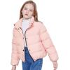 imageWULFUL Girls Winter Puffer Jacket Lightwight Warm Coat ShortPink