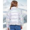imageWULFUL Girls Winter Puffer Jacket Lightwight Warm Coat ShortSilver