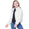 imageWULFUL Girls Winter Puffer Jacket Lightwight Warm Coat ShortWhite