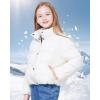 imageWULFUL Girls Winter Puffer Jacket Lightwight Warm Coat ShortWhite