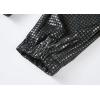 imageWULFUL Kids Boys Metallic 70s Disco Costume Sequin Party Jogger PantsBlack