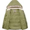 imageWULFUL Kids Boys Winter Coat Detachable Hat Puffer Windbreaker Warm Cotton Jacket Parka Down Outdoor CoatsArmy Green