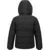 imageWULFUL Kids Boys Winter Coat Detachable Hat Puffer Windbreaker Warm Cotton Jacket Parka Down Outdoor CoatsBlack