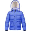 imageWULFUL Kids Boys Winter Coat Detachable Hat Puffer Windbreaker Warm Cotton Jacket Parka Down Outdoor CoatsBlue
