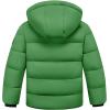 imageWULFUL Kids Boys Winter Coat Detachable Hat Puffer Windbreaker Warm Cotton Jacket Parka Down Outdoor CoatsGreen