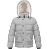 imageWULFUL Kids Boys Winter Coat Detachable Hat Puffer Windbreaker Warm Cotton Jacket Parka Down Outdoor CoatsGrey