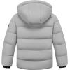 imageWULFUL Kids Boys Winter Coat Detachable Hat Puffer Windbreaker Warm Cotton Jacket Parka Down Outdoor CoatsGrey