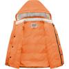 imageWULFUL Kids Boys Winter Coat Detachable Hat Puffer Windbreaker Warm Cotton Jacket Parka Down Outdoor CoatsOrange