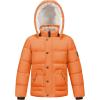 imageWULFUL Kids Boys Winter Coat Detachable Hat Puffer Windbreaker Warm Cotton Jacket Parka Down Outdoor CoatsOrange