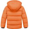 imageWULFUL Kids Boys Winter Coat Detachable Hat Puffer Windbreaker Warm Cotton Jacket Parka Down Outdoor CoatsOrange