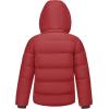 imageWULFUL Kids Boys Winter Coat Detachable Hat Puffer Windbreaker Warm Cotton Jacket Parka Down Outdoor CoatsRed