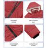 imageWULFUL Kids Boys Winter Coat Detachable Hat Puffer Windbreaker Warm Cotton Jacket Parka Down Outdoor CoatsRed