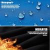 imageWULFUL Kids Waterproof Snow Ski Pants Boys Girls Outdoor Winter Fleece Hiking Insulated Snowboard PantsBlueblack