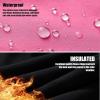 imageWULFUL Kids Waterproof Snow Ski Pants Boys Girls Outdoor Winter Fleece Hiking Insulated Snowboard PantsPeach Blossom Red
