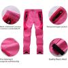 imageWULFUL Kids Waterproof Snow Ski Pants Boys Girls Outdoor Winter Fleece Hiking Insulated Snowboard PantsPeach Blossom Red