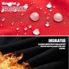 imageWULFUL Kids Waterproof Snow Ski Pants Boys Girls Outdoor Winter Fleece Hiking Insulated Snowboard PantsRedrose Red