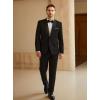 imageWULFUL Mens 2 Piece Slim Fit Suit Set One Button Blazer Jacket Pants Tuxedo Set for Prom Wedding and BusinessBlack