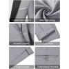 imageWULFUL Mens 2 Piece Slim Fit Suit Set One Button Blazer Jacket Pants Tuxedo Set for Prom Wedding and BusinessLight Grey Black Lapel