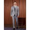 imageWULFUL Mens 2 Piece Slim Fit Suit Set One Button Blazer Jacket Pants Tuxedo Set for Prom Wedding and BusinessLight Grey Light Grey Lapel