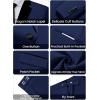 imageWULFUL Mens 2 Piece Slim Fit Suit Set One Button Blazer Jacket Pants Tuxedo Set for Prom Wedding and BusinessNavy