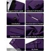 imageWULFUL Mens 2 Piece Slim Fit Suit Set One Button Blazer Jacket Pants Tuxedo Set for Prom Wedding and BusinessPurple