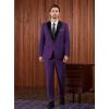 imageWULFUL Mens 2 Piece Slim Fit Suit Set One Button Blazer Jacket Pants Tuxedo Set for Prom Wedding and BusinessPurple