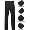 imageWULFUL Mens 2 Piece Suits Slim Fit Two Button Blazer Jacket Pants Set for PartyWedding and BusinessBlack