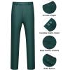 imageWULFUL Mens 2 Piece Suits Slim Fit Two Button Blazer Jacket Pants Set for PartyWedding and BusinessBlackish Green