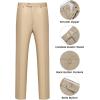 imageWULFUL Mens 2 Piece Suits Slim Fit Two Button Blazer Jacket Pants Set for PartyWedding and BusinessChampagne