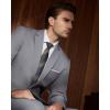 imageWULFUL Mens 2 Piece Suits Slim Fit Two Button Blazer Jacket Pants Set for PartyWedding and BusinessLight Gray