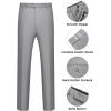 imageWULFUL Mens 2 Piece Suits Slim Fit Two Button Blazer Jacket Pants Set for PartyWedding and BusinessLight Gray