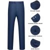 imageWULFUL Mens 2 Piece Suits Slim Fit Two Button Blazer Jacket Pants Set for PartyWedding and BusinessNavy